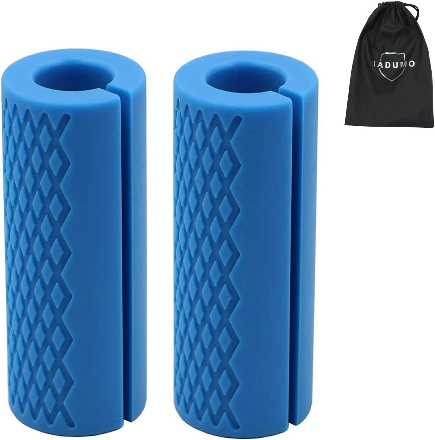 IADUMO Barbell Grips – Adaptador de brazo grueso para mancuernas con goma de silicona de alta densidad, agarres de barra para levantamiento de