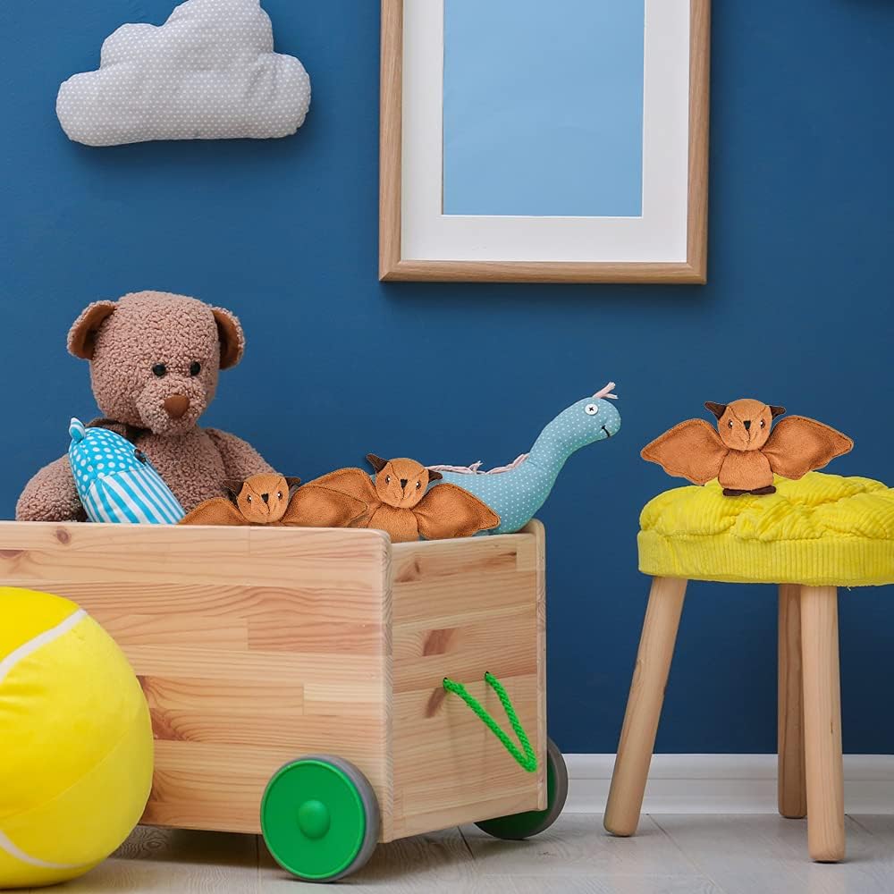 ArtCreativity Juguetes de murciélago de peluche, juego de 2, juguetes de murciélago suaves para niños, lindas decoraciones de animales para el hogar