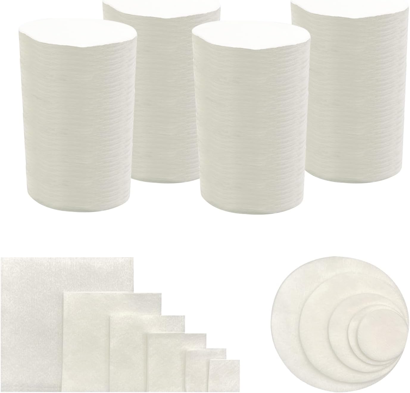 1000 Pcs Round Square Thicker Gun Cleaning Patches Pad Gun Wipes for Rifle Shotgun Pistol Maintenance .22 Caliber, 6mm, 6.5mm, 7mm, 9mm, 410 Ga, 12