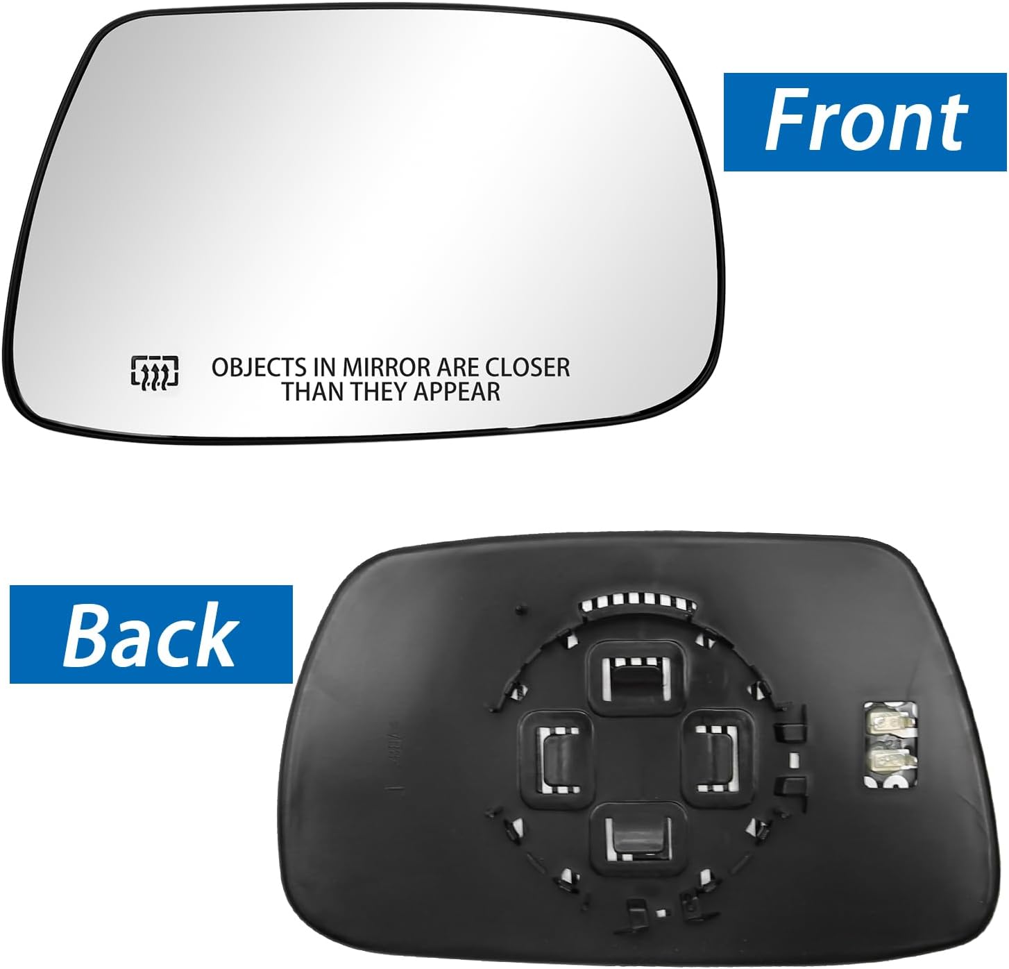 Espejo calefactable de repuesto para Jeep Grand Cherokee 2005 2006 2007 2008 2009 2010, espejo lateral con soporte trasero (derecha)