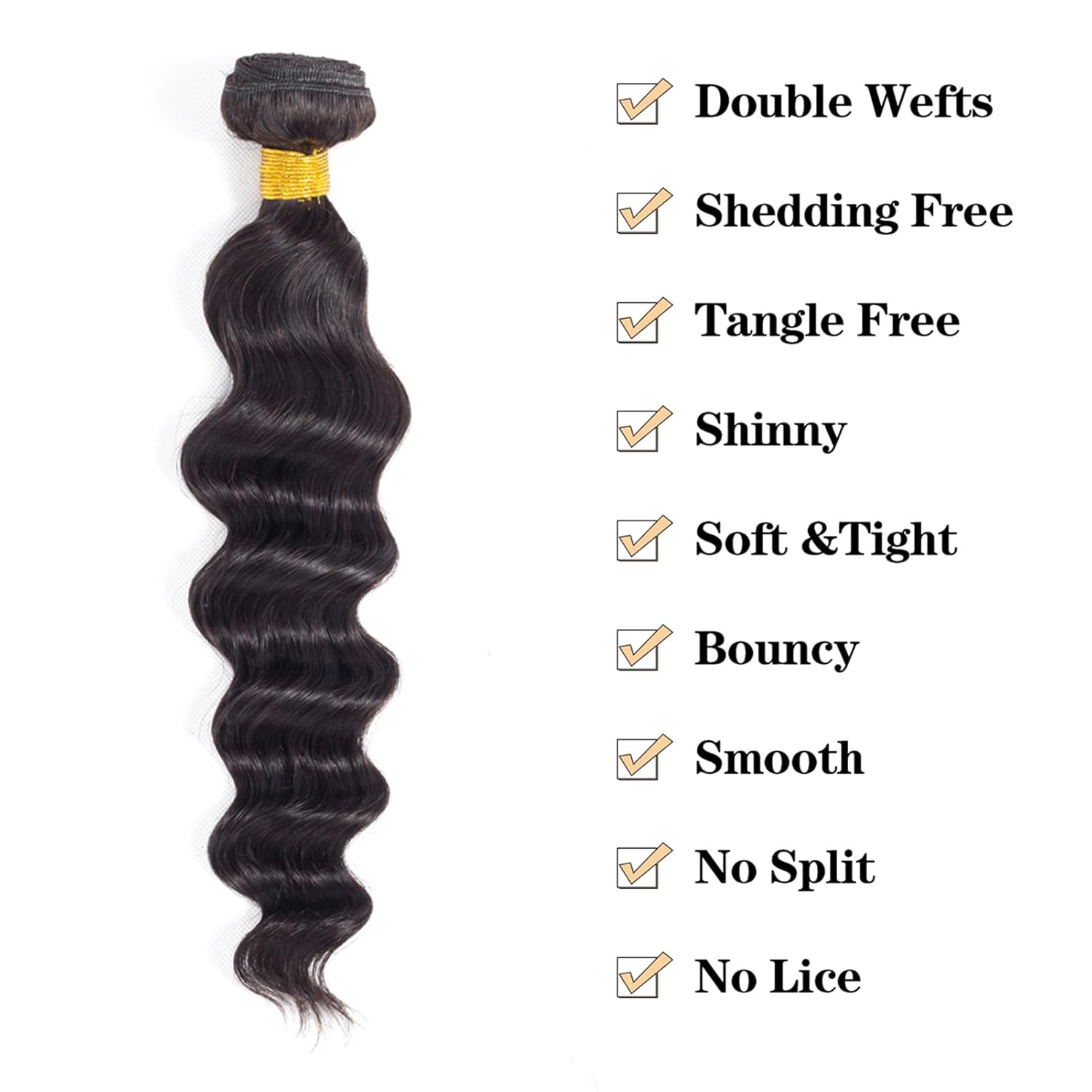 Extensiones de cabello virgen brasileño de grado 12A, ondas sueltas, de 24 pulgadas, Remy brasileño virgen, ondulado, profundo, 100% real, sin