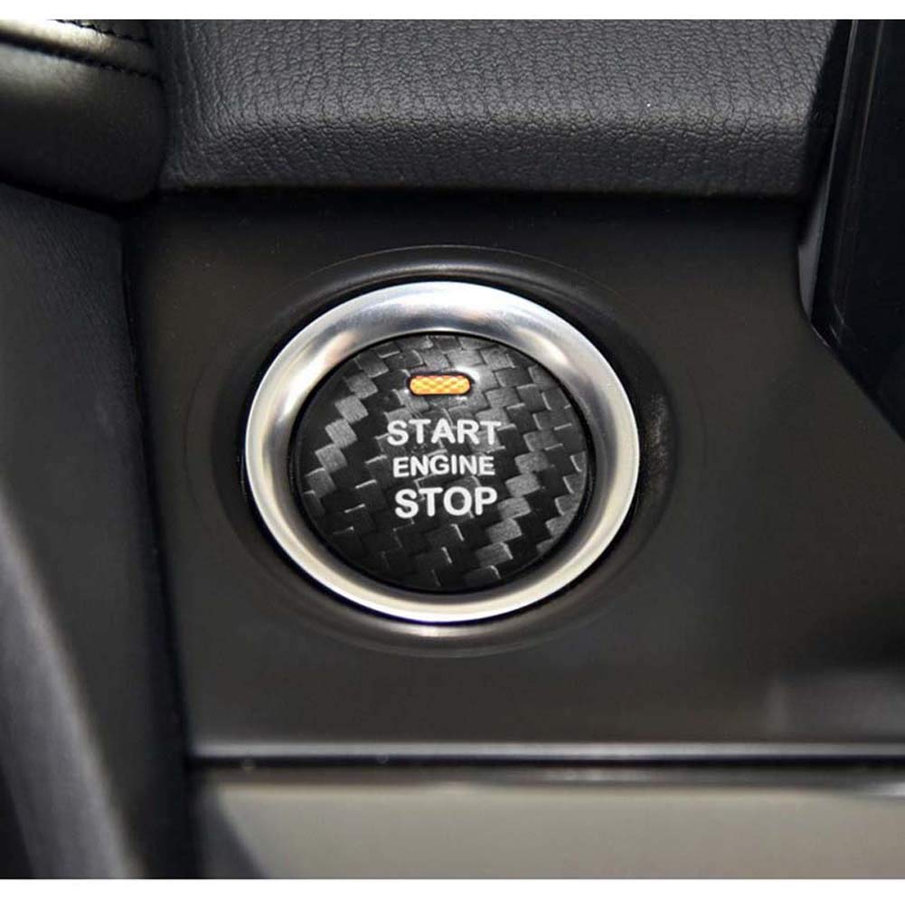 Cubierta de botón de arranque del motor de fibra de carbono para Mazda 3 Axela CX-3 CX-4 CX-5 CX-8 MX-5 Accesorios