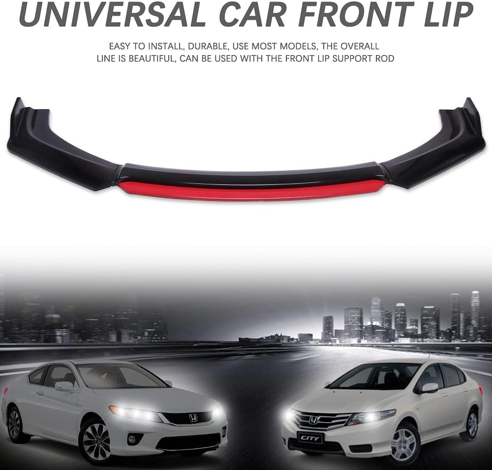 Alerón universal para parachoques delantero, difusor de alerón de barbilla, protector de ala protectora, kit de carrocería de coche con extensión de