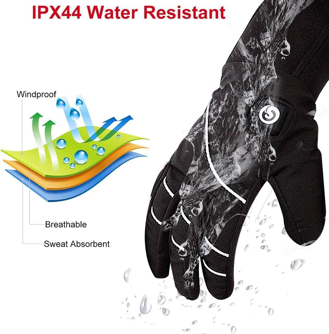 Guantes térmicos para hombres y mujeres, guantes eléctricos recargables con batería para deportes de invierno, artritis, Raynaud para invierno,