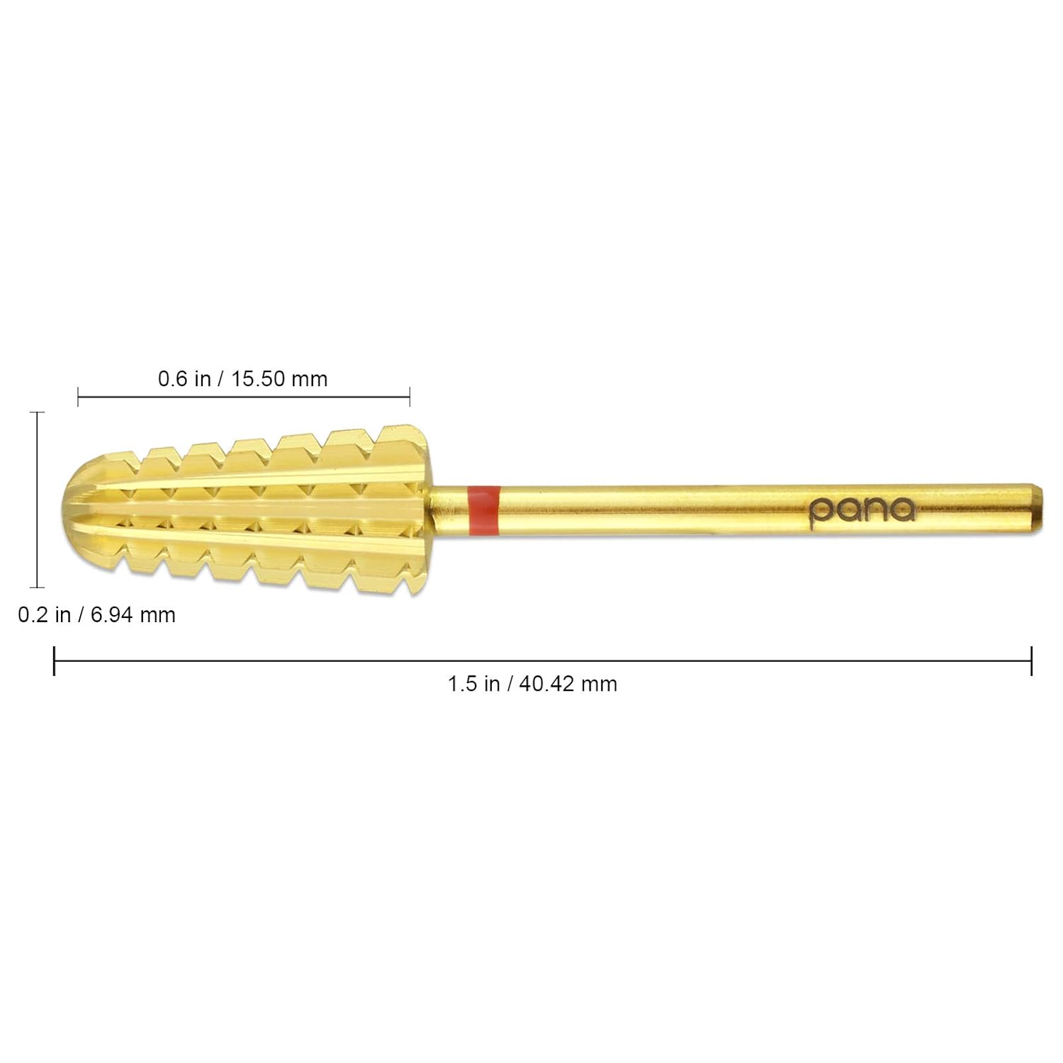 PANA – Broca volcanita de carburo para uñas, de dos vías para zurdos y diestros  Rápida extracción del acrílico o gel duro  vástago de 332 pulgadas