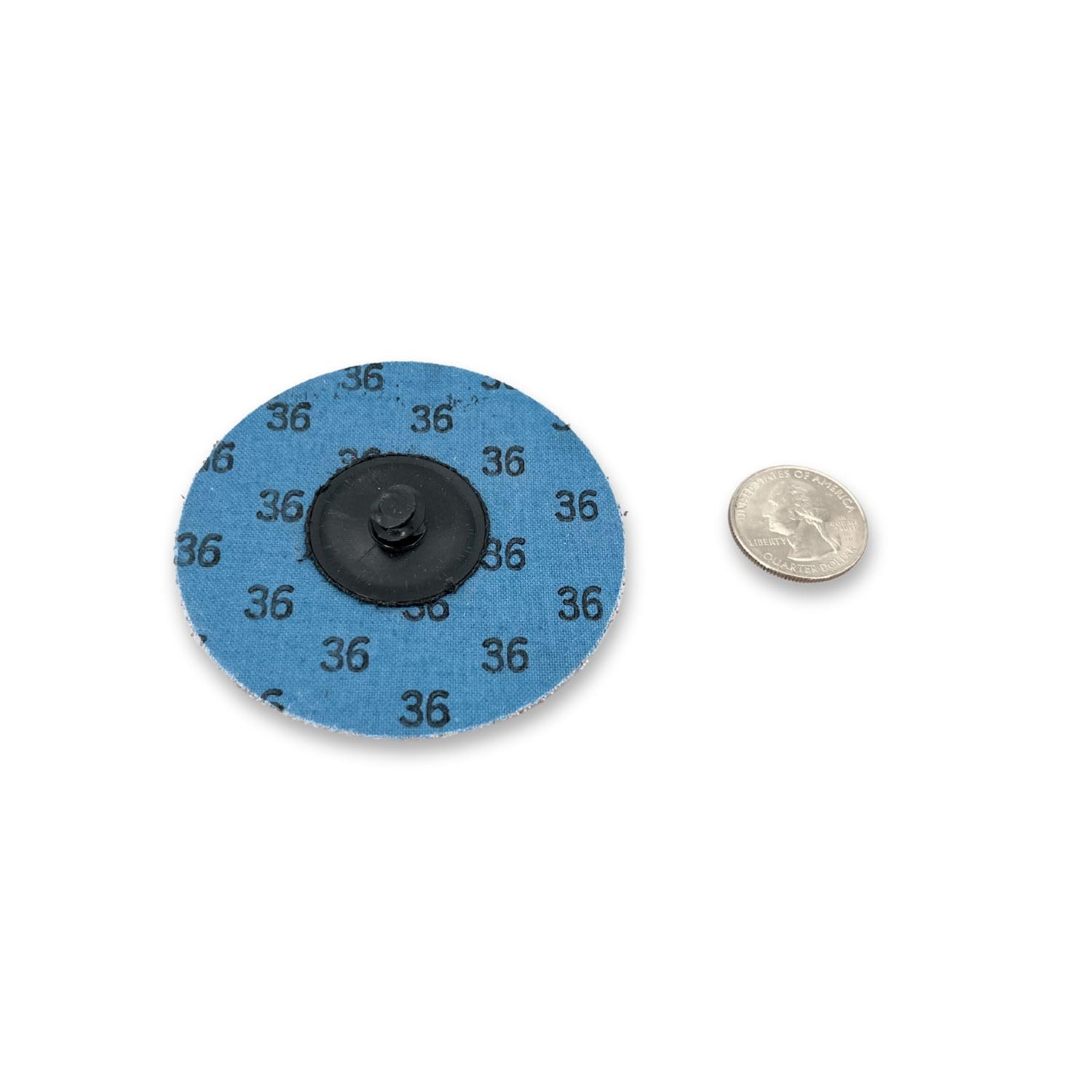 VSM Disco de cambio rápido de óxido de aluminio, 3 pulgadas, grano 36, tipo R, respaldo de poliéster resistente al desgarro, grado grueso, paquete