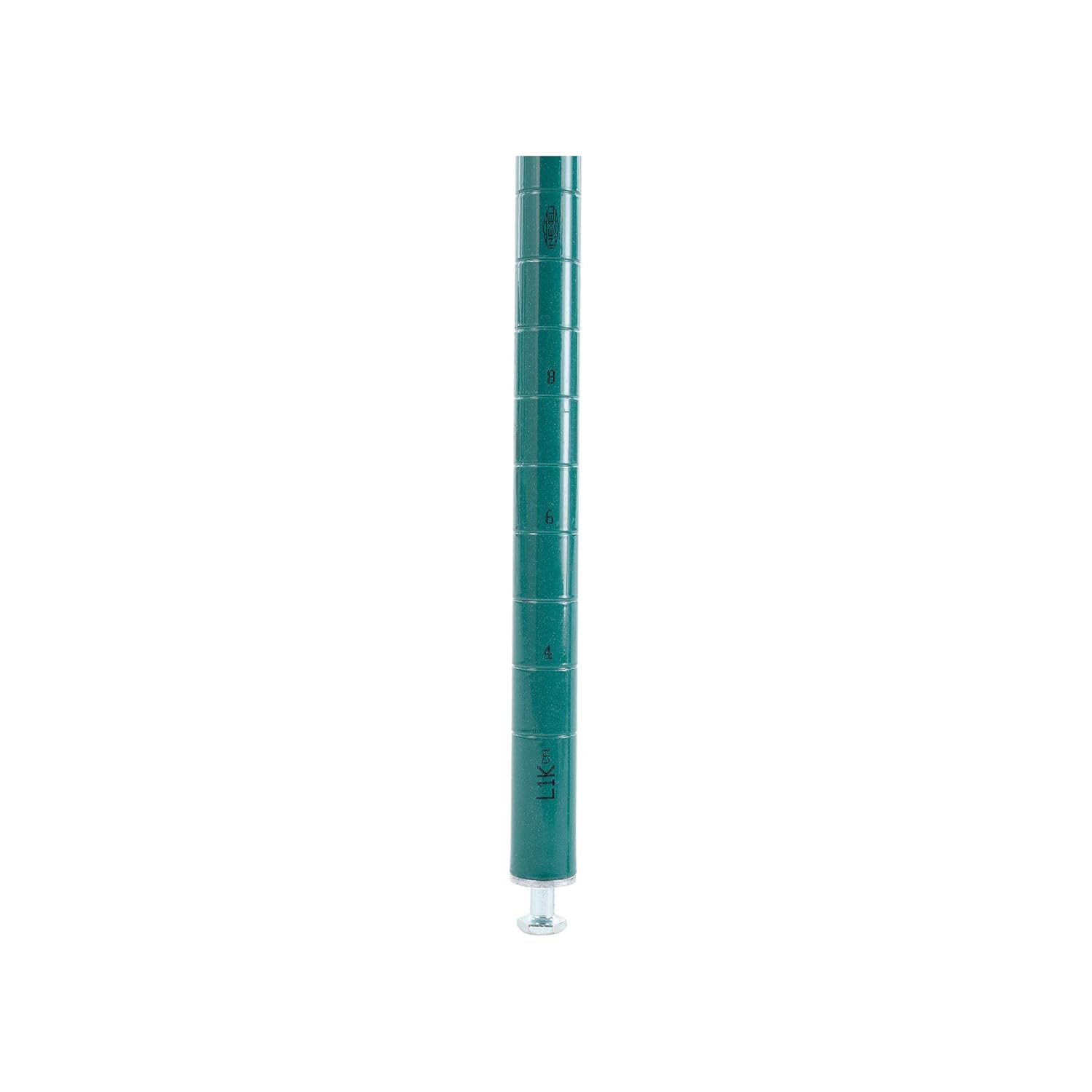 Nexel Estantería de alambre, epoxi verde, 54″ W X 18″ D X 74″ H