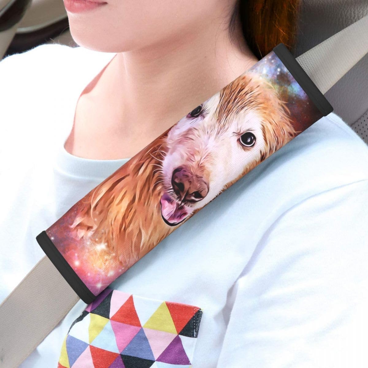Cojín personalizado para cinturón de seguridad de automóvil, 2 unidades, personalizable, funda para cinturón de seguridad, añade tu foto, logotipo,