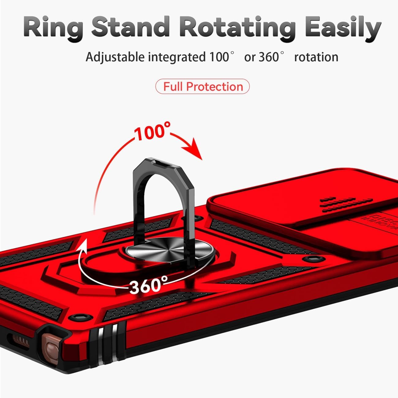 Funda para Galaxy Note 20 UltraSamsung Note 20 Ultra N986U con protector de pantalla de vidrio templado y cubierta para cámara deslizante, anillo