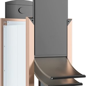 Decormax Puerta para perro para pared, puerta de perro de bajo consumo con marco de aluminio, túnel telescópico, solapas magnéticas dobles y dos Decormax Puerta para perro para pared, puerta de perro de bajo consumo con marco de aluminio, túnel telescópico, solapas magnéticas dobles y dos