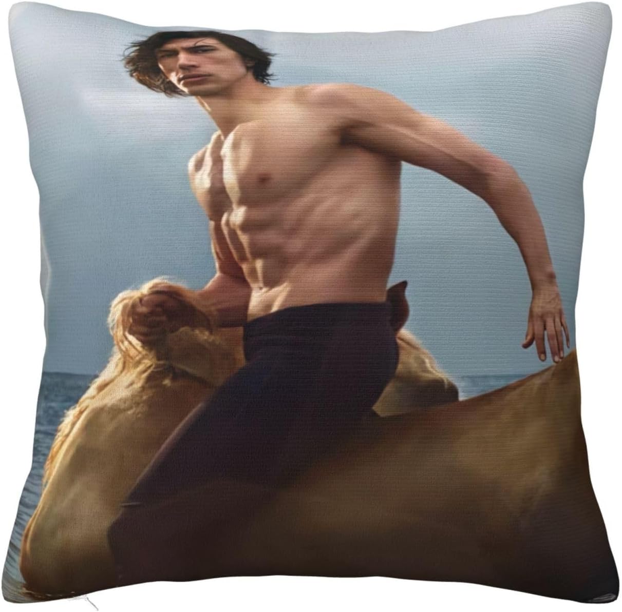 Adam Driver – Fundas de almohada cuadradas suaves y modernas, funda de almohada decorativa, decoración del hogar para cama, sofá, sala de estar,