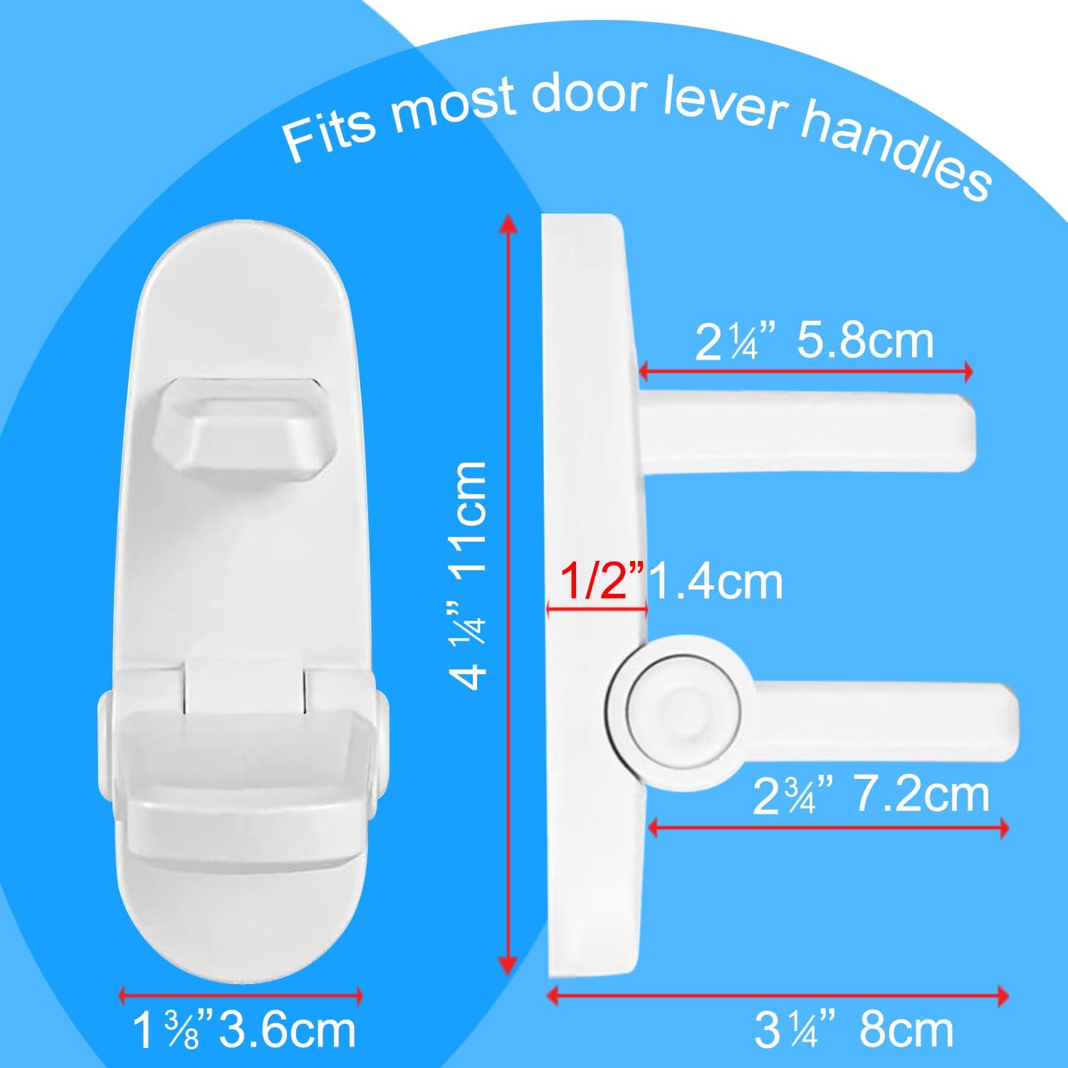 Cerradura de palanca de puerta a prueba de niños Cerraduras de seguridad para puertas (paquete de 1) Seguridad mejorada de la puerta para niños,