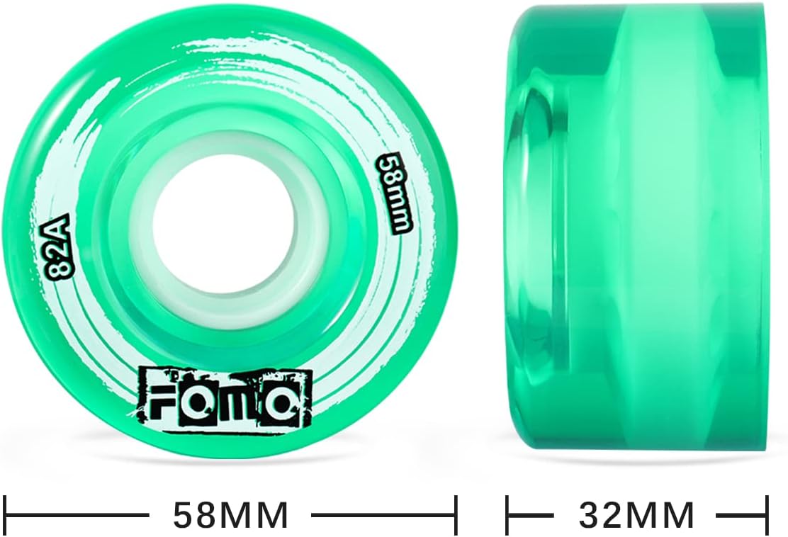Ruedas de patines para exteriores o interiores, 2.283in, 1.260in, 82 A, juego de 8
