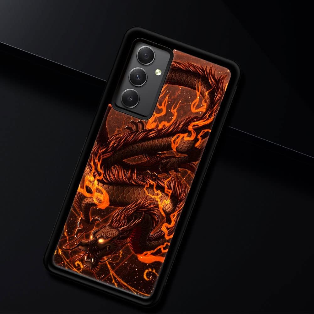 DJSOK Funda compatible con Samsung Galaxy A54 5G, diseño de lujo de dragón, policarbonato duro, a prueba de arañazos, TPU suave, a prueba de golpes,