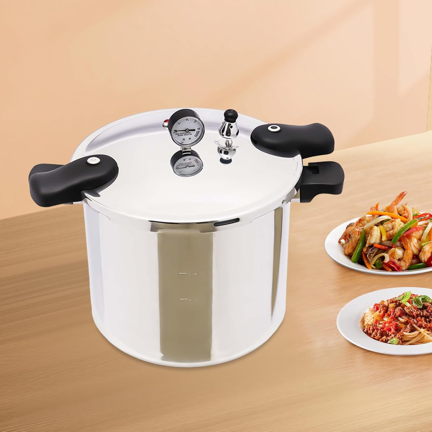Mini olla a presión de 22L y 23 cuartos de galón de 90 Kpa, mini olla a presión de acero inoxidable 304, mini ollas a presión pequeñas, cerradura de