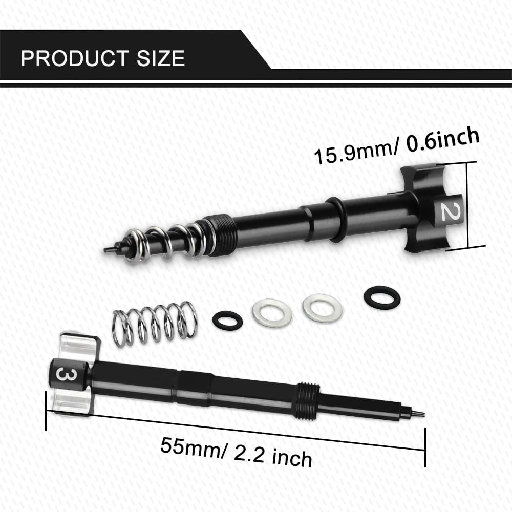 Tornillo de mezcla de carbohidratos, tornillo de mezcla de combustible de aire para motocicleta, tornillo ajustador de carburador, ajustador