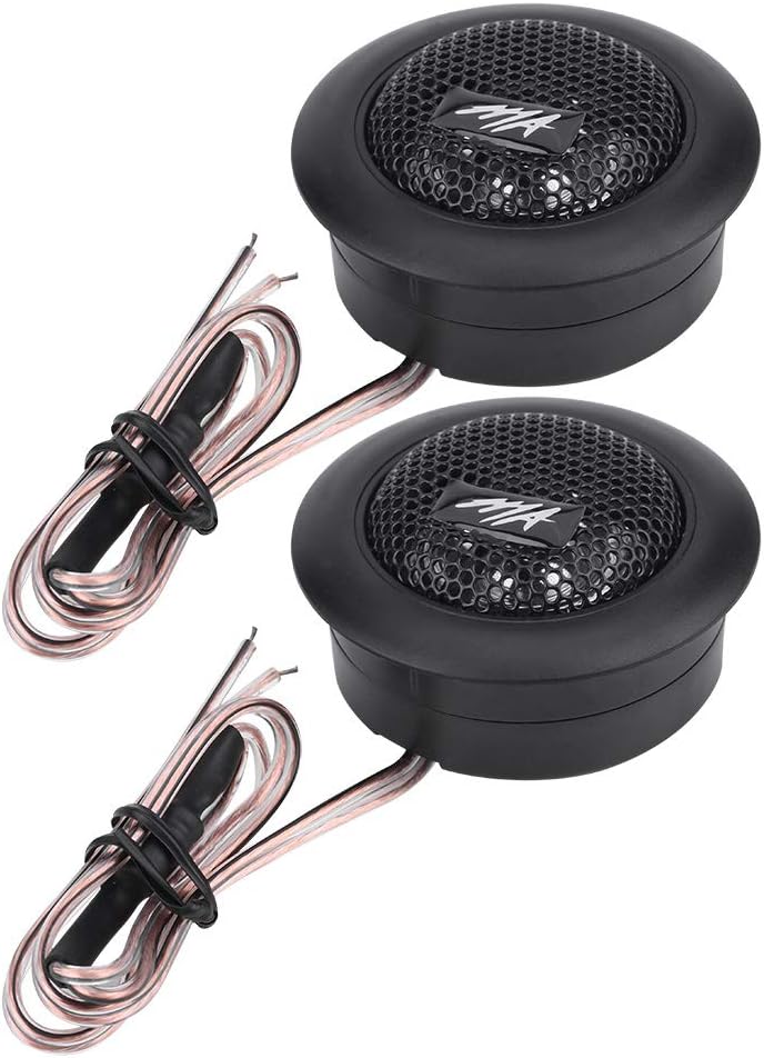 KIMISS Altavoces coaxiales para coche, 1 par de 12 V 120 W coche mini súper potencia fuerte domo altavoz de audio tweeter bocina