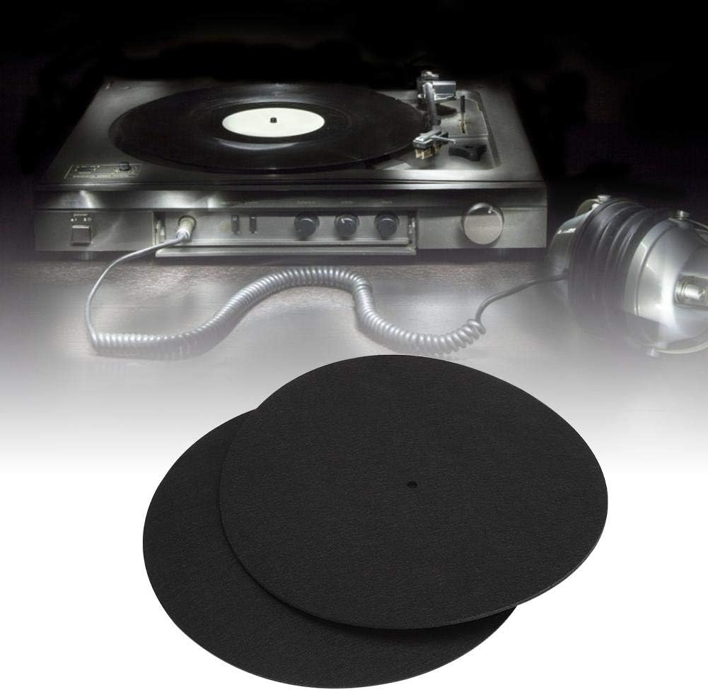 Juego de 2 alfombrillas para tocadiscos de 12 pulgadas, tocadiscos para tocadiscos para el hogar, alfombrilla protectora antideslizante, accesorios