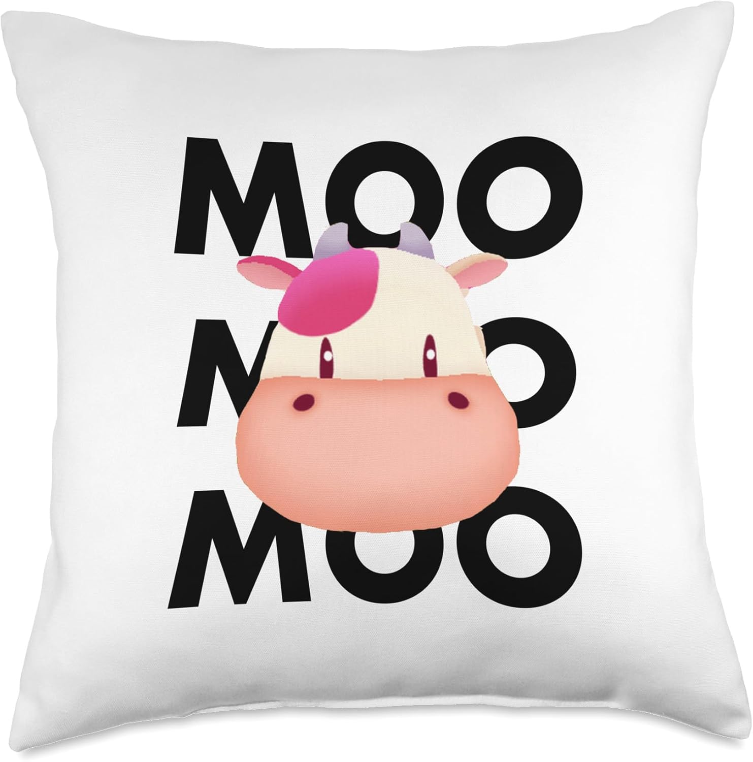 Nome Moo Throw Pillow, 18×18, Multicolor