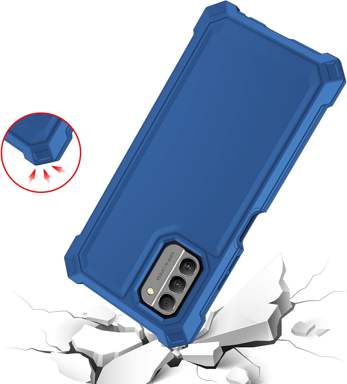 Funda para Nokia C300Nokia G100 con protector de pantalla, funda para teléfono Nokia C300 frente y trasera, protección de cuerpo completo, funda de
