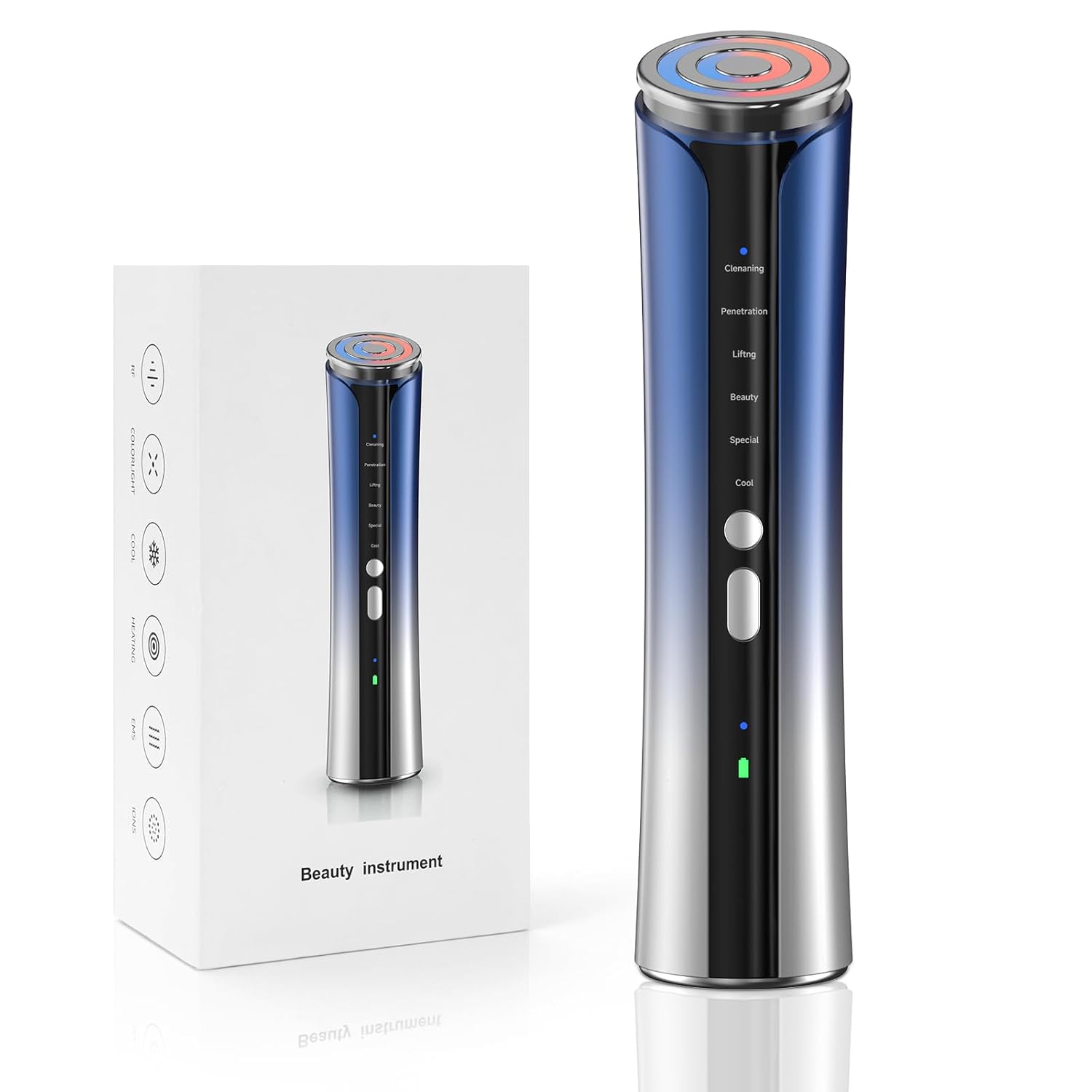 Texet Microcurrent – Masajeador facial para uso doméstico, máquina de apretar la piel para rutina de cuidado de la piel, 6 modos de masaje con