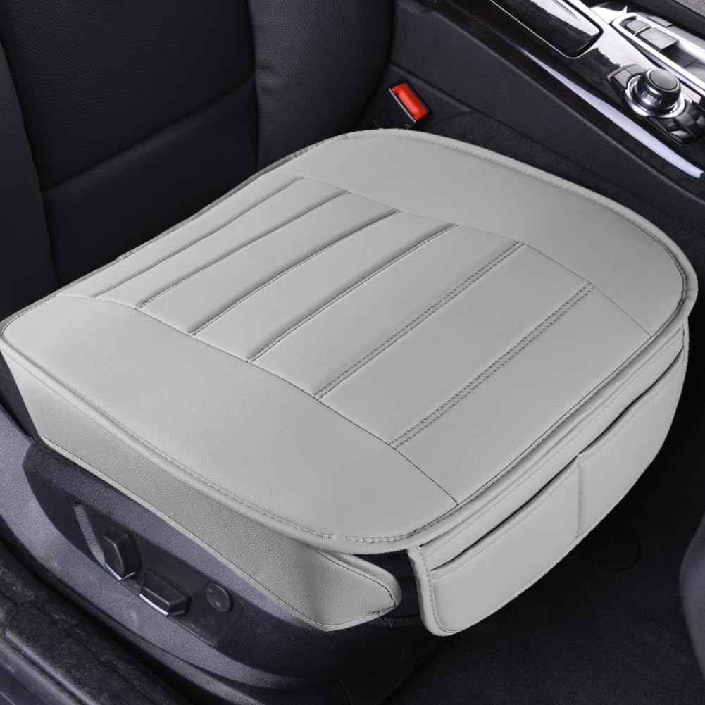 Big Ant Funda de asiento de automóvil, 1 pieza, funda de asiento inferior de piel sintética sintética, protector de asiento delantero para