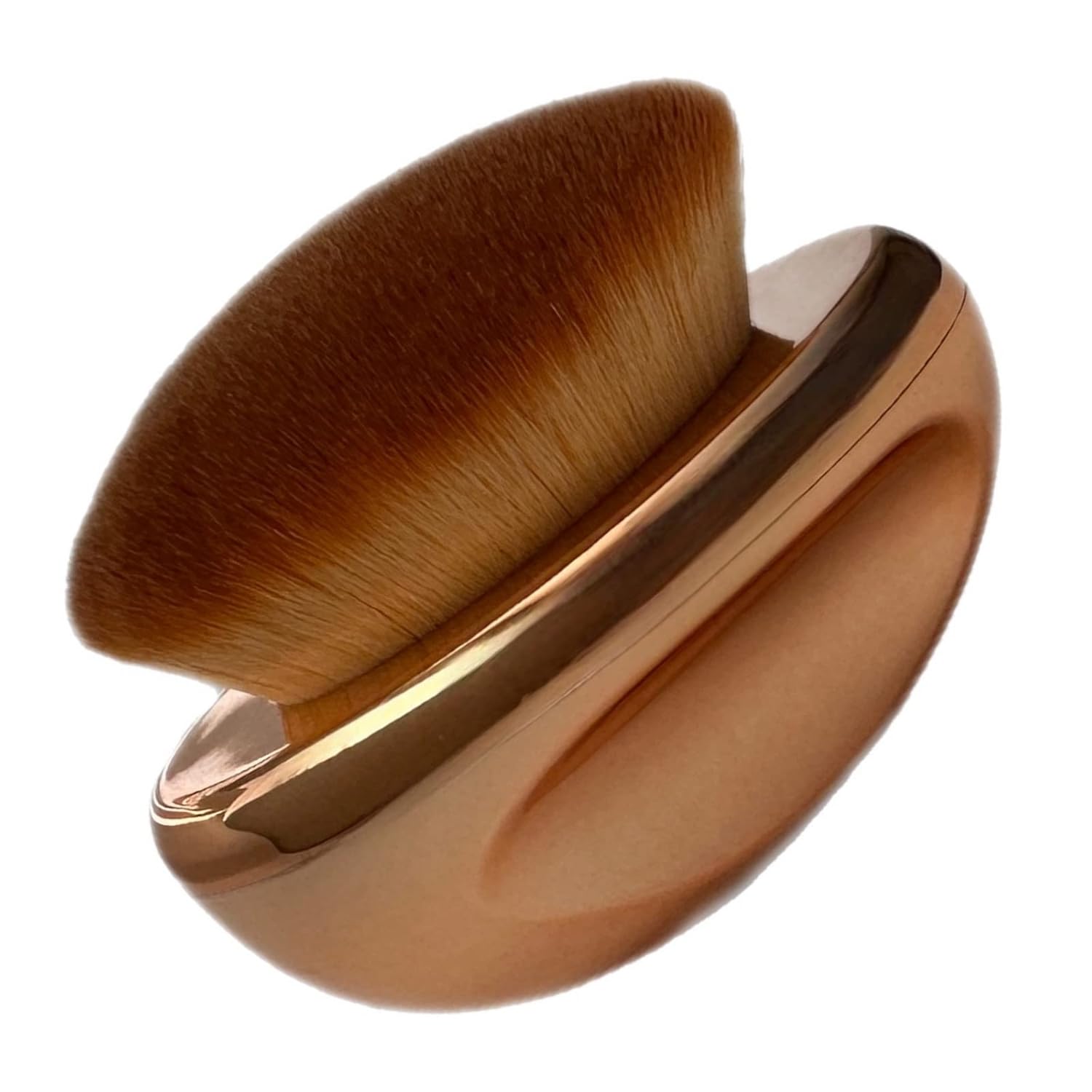Brocha de base para maquillaje de palma, suave Kabuki en forma de cúpula facial y cuerpo SPF Blush Bronzer Highlighter mezcla autobronceador líquido