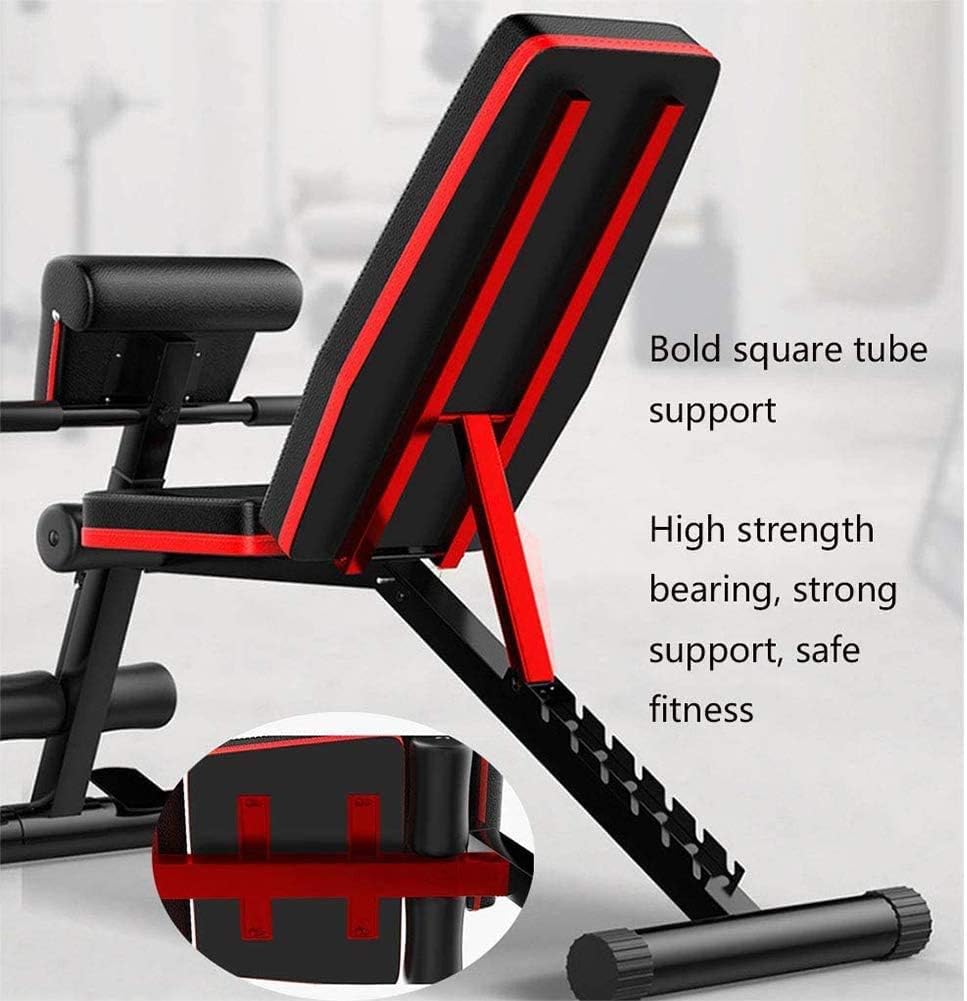 Banco de pesas ajustable, banco multiusos para sentarse, plano, inclinado, declinar, entrenamiento de fuerza, banco de gimnasio para entrenamiento
