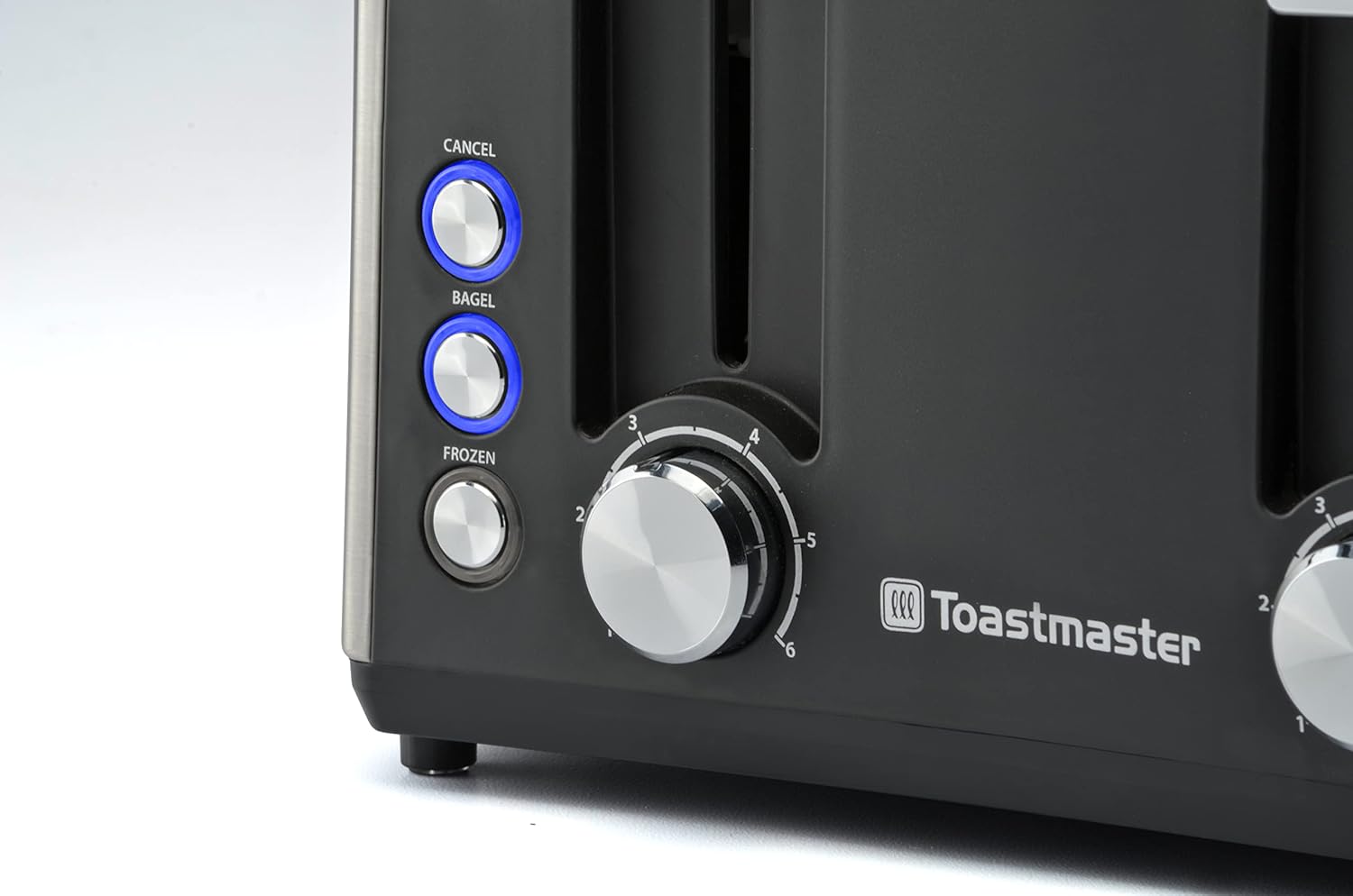 Toastmaster Tostadora rápida de 4 rebanadas, inoxidable y negro, TM-49TS
