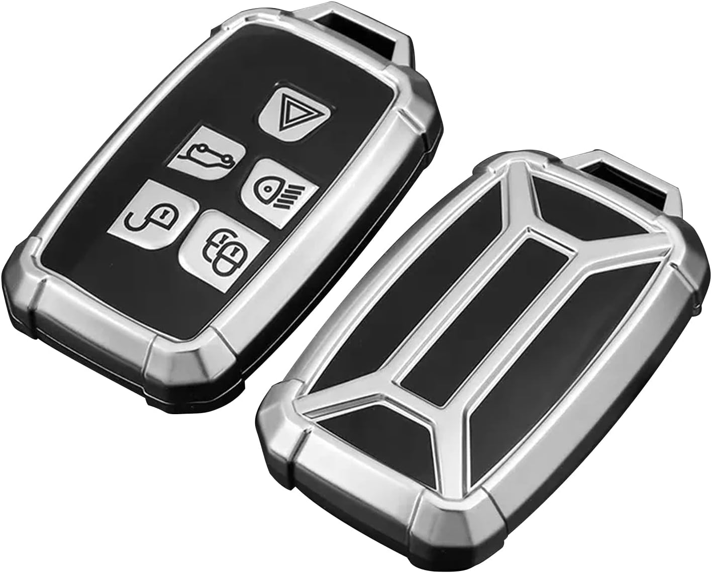 x xotic tech Funda para llavero compatible con Range Rover Evoque Discovery LR4 Land Rover Sport o Jaguar XF XJ F-PACE F-Type 5 botones, protección