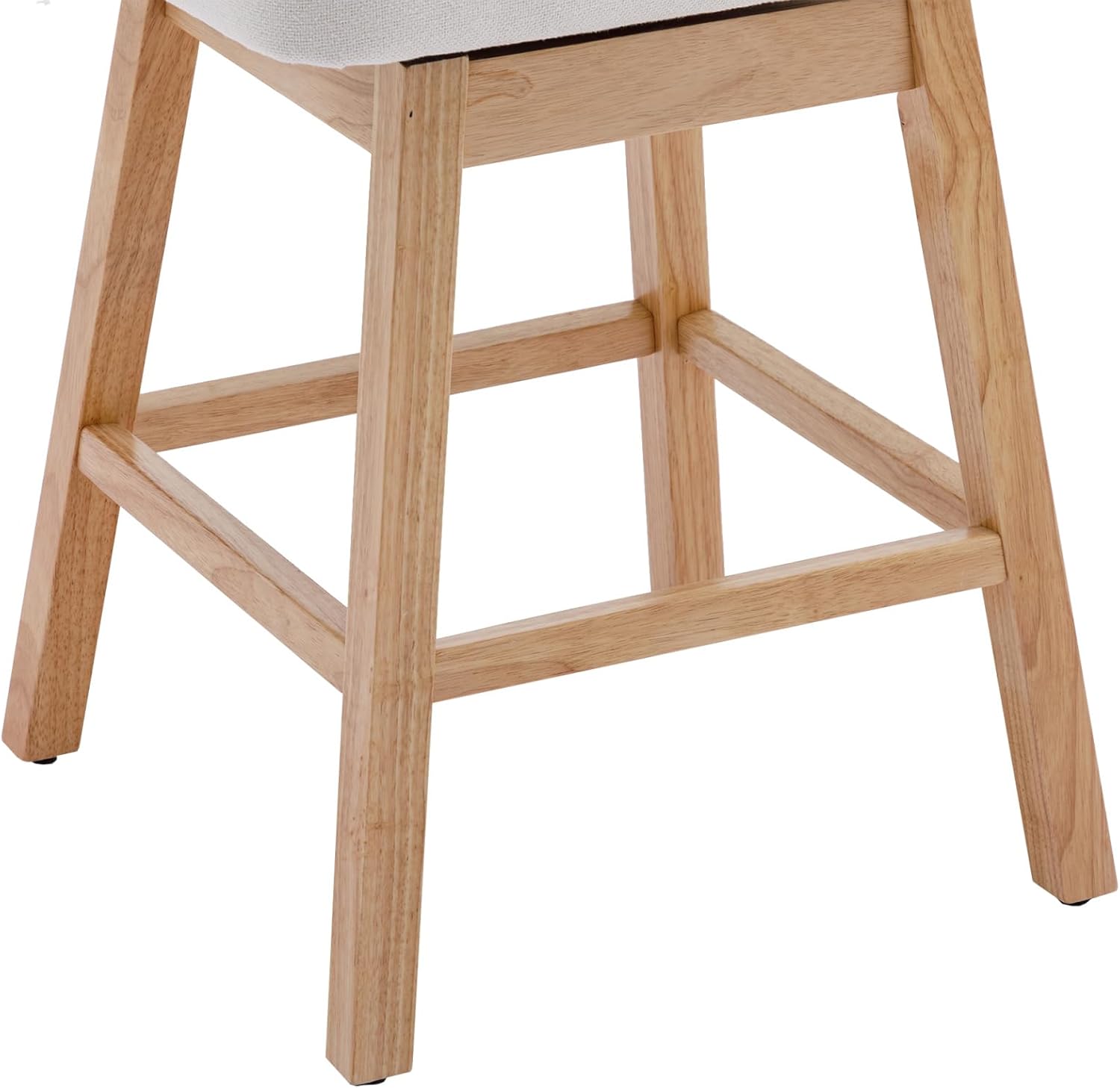 INCLAKE Juego de 2 taburetes de bar, sillas de comedor giratorias de 360 grados con decoración de cabeza de clavo y reposapiés, sillas modernas de