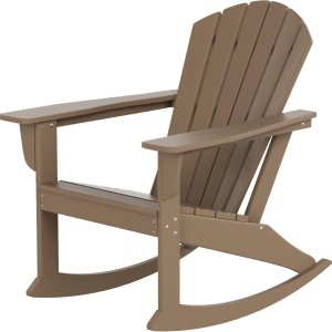 WestinTrends Dylan – Silla mecedora para exteriores, para todo tipo de clima, de madera de polietileno y concha, silla mecedora Adirondack de 350 WestinTrends Dylan – Silla mecedora para exteriores, para todo tipo de clima, de madera de polietileno y concha, silla mecedora Adirondack de 350