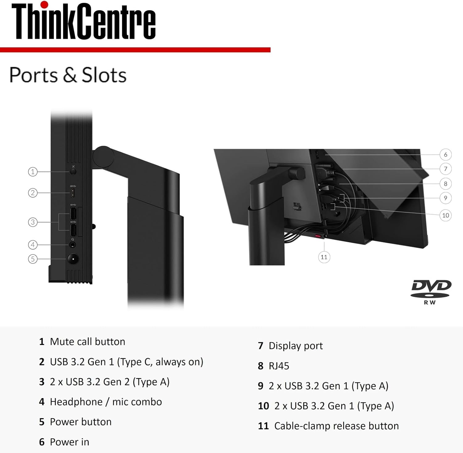 Lenovo ThinkCentre M90a Business – Escritorio todo en uno, pantalla FHD IPS de 23.8 pulgadas, Intel Core i5-10500, Wi-Fi 6, 16 GB de RAM, SSD de 512