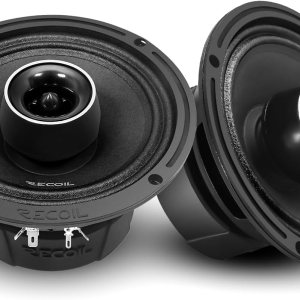 RECOIL MX65 Par de altavoces coaxiales de rango medio de 6.5 pulgadas de audio profesional de 2 vías con tweeters de bala incorporados 560 vatios RECOIL MX65 Par de altavoces coaxiales de rango medio de 6.5 pulgadas de audio profesional de 2 vías con tweeters de bala incorporados 560 vatios