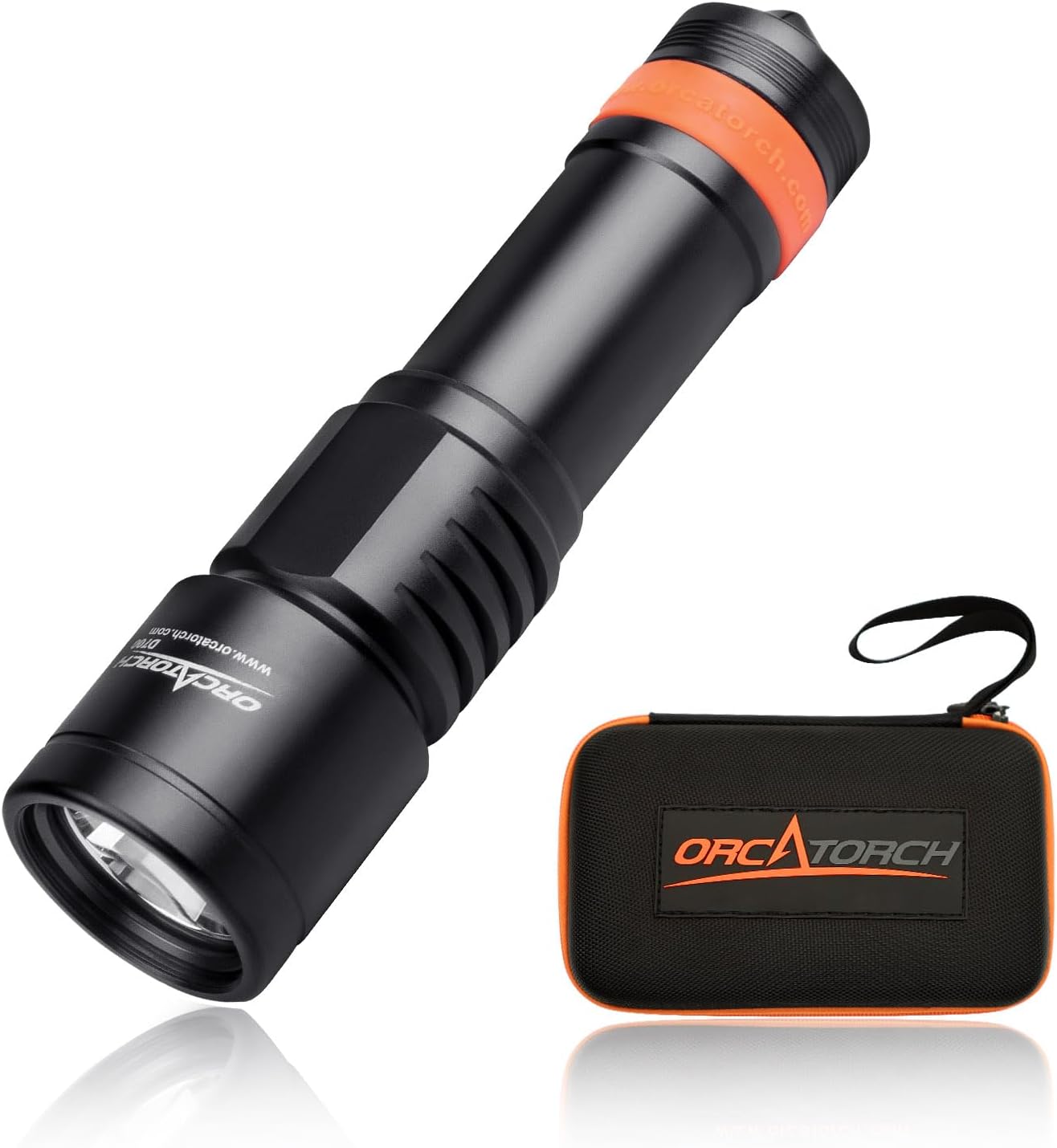 ORCATORCH D700 1700 lúmenes buceo luz antorcha mecánica cabeza giro encendidoapagado linterna sumergible submarina profesional, IP68 impermeable,
