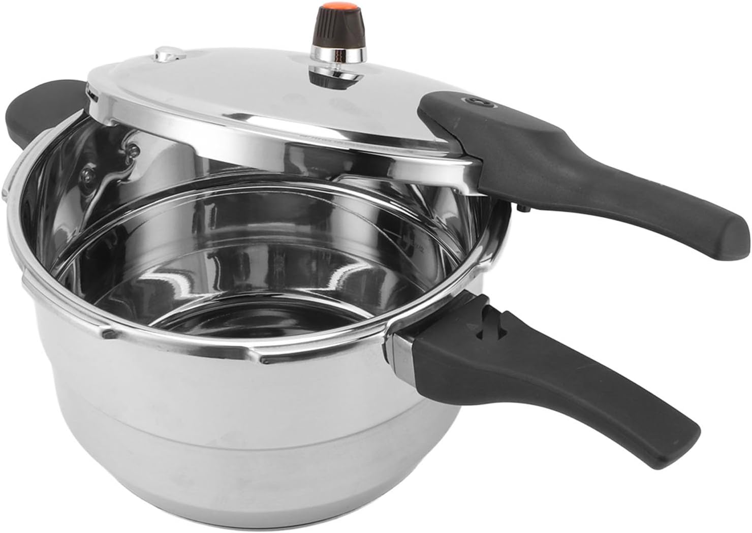 Olla a presión de acero inoxidable olla de cocción rápida con estante para vapor, diseño seguro para cocina casera (8L)