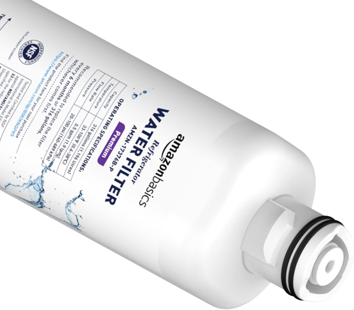 Tienda Basics Reemplazo Samsung DA97-17376B, HAF-QINEXP Filtro de agua para refrigerador, paquete de 3, filtración premium