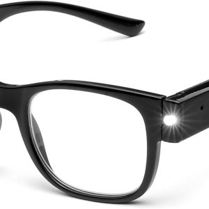 SKYWAY Gafas de lectura iluminadas, recargables, brillantes, lectores LED con luces, lentes de visión clara, unisex SKYWAY Gafas de lectura iluminadas, recargables, brillantes, lectores LED con luces, lentes de visión clara, unisex