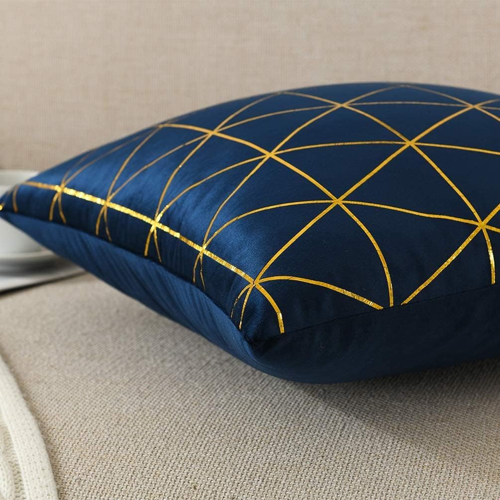 NordECO HOME Paquete de 2 fundas de cojín cuadradas decorativas para Halloween, sofá, cama, decoración del hogar, 24 x 24 pulgadas, azul oscuro