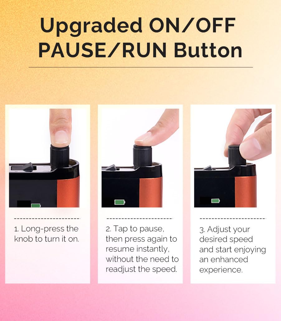 MelodySusie MB450E – Taladro de uñas inalámbrico profesional de 35000 RPM, máquina de taladro de uñas recargable portátil sin escobillas, bajo