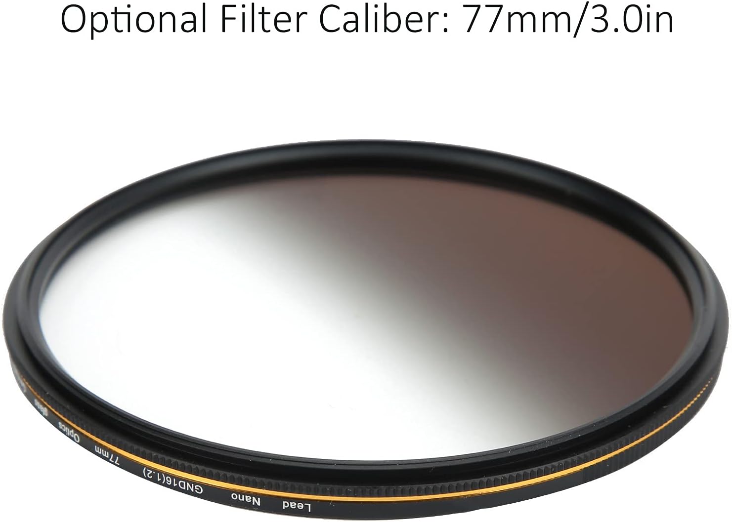 Filtro GND16 ND de densidad neutra, filtro variable de vidrio óptico ultradelgado, filtro de gradiente ND, accesorio de fotografía (3.031 in)