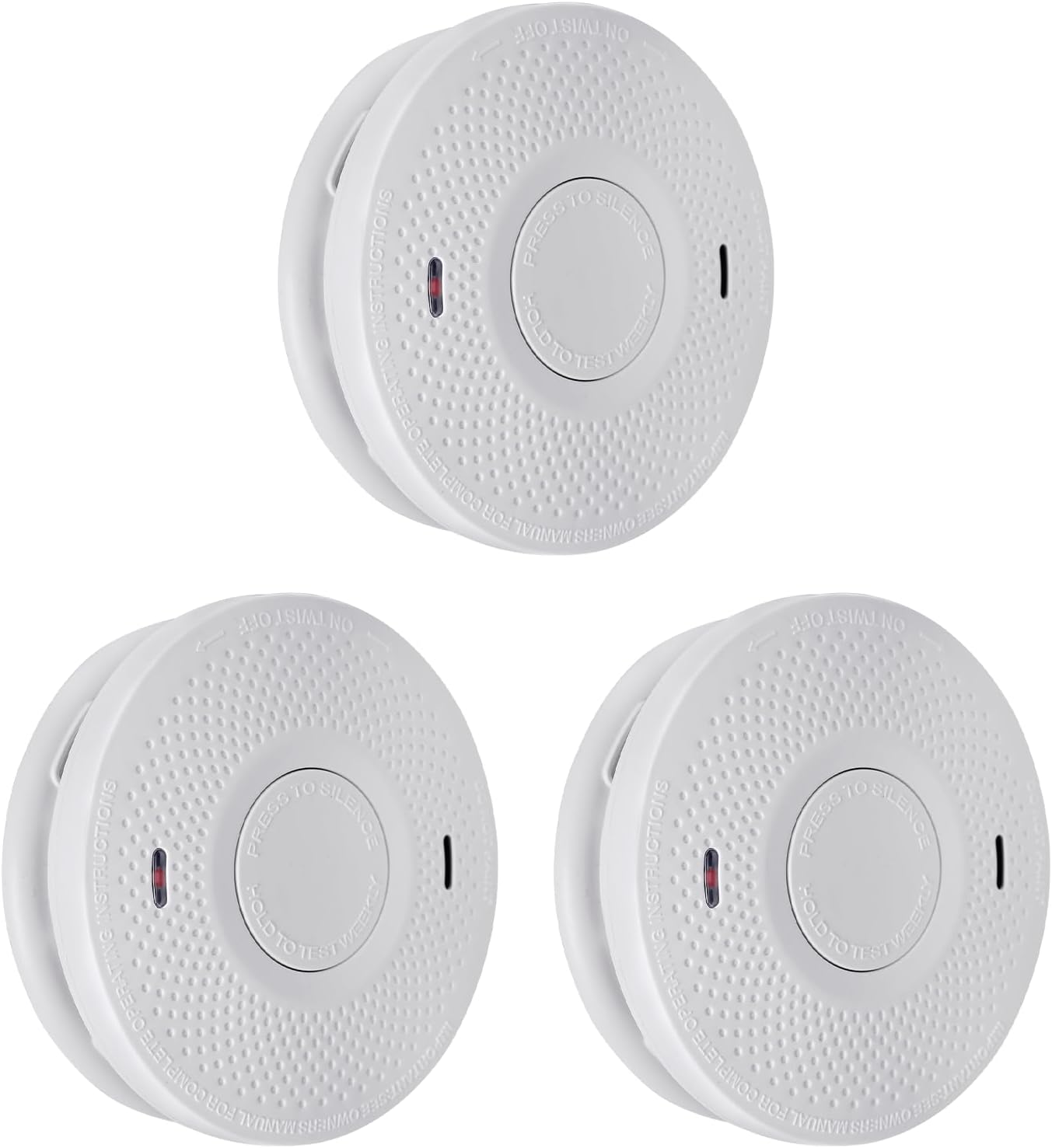 ANKA Detector de humo y monóxido de carbono, batería de 10 años, sin cableado, alarma combinada de humo de doble sensor con función de silencio, UL