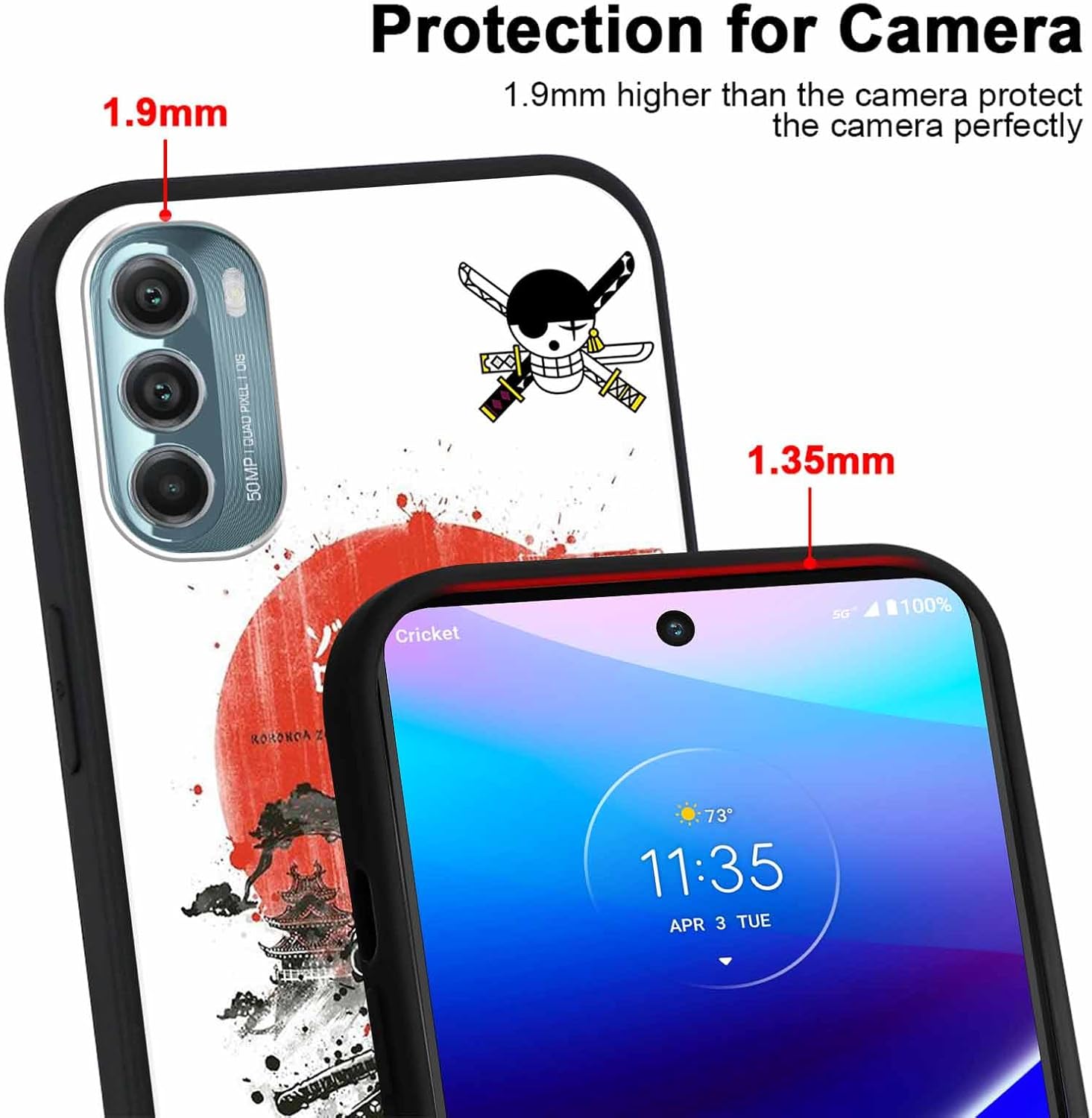 Paquete de 2 fundas geniales para Motorola Moto G Stylus 2022 (5G), de silicona de 6.8 pulgadas, personajes de dibujos animados de anime japonés