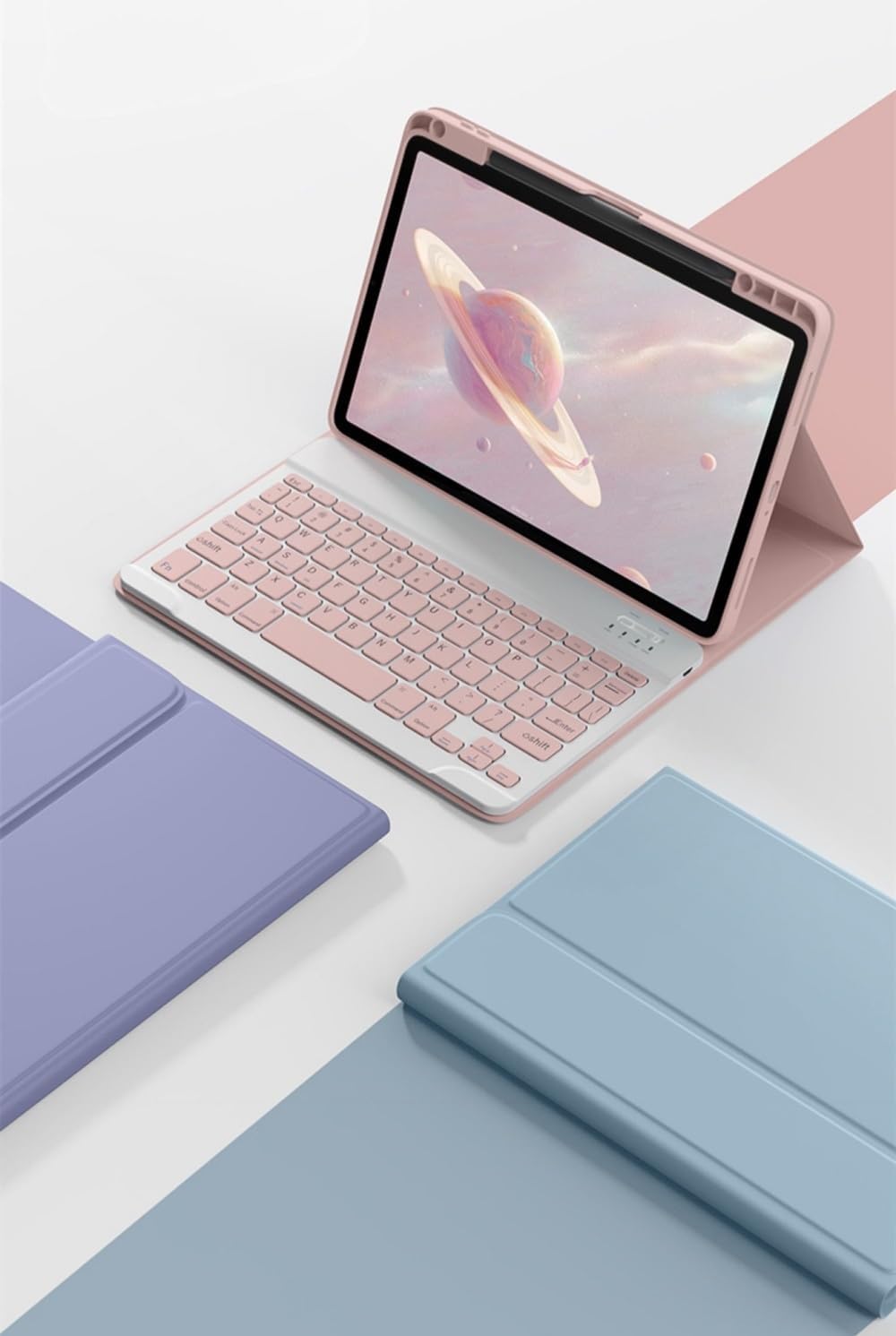 Funda de teclado para iPad de 987 generación de 10.2 pulgadas 202120202019, iPad Pro de 10.5 pulgadas con teclado a color, iPad Air de 3 generación,