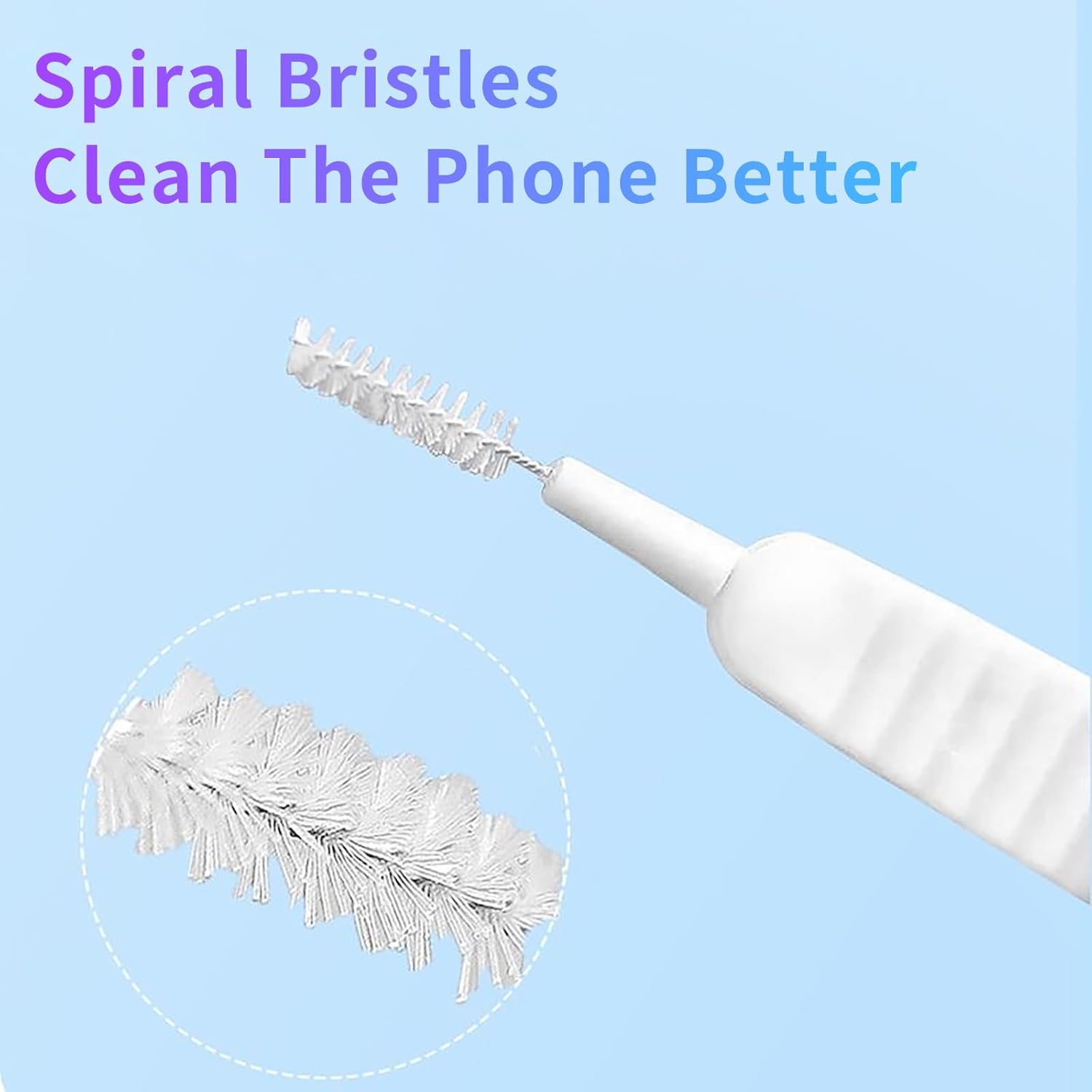 Phone Mini Kit de cepillo de limpieza para teléfono, limpiador de nailon antiobstrucción para altavoz y receptor de teléfono, herramienta de