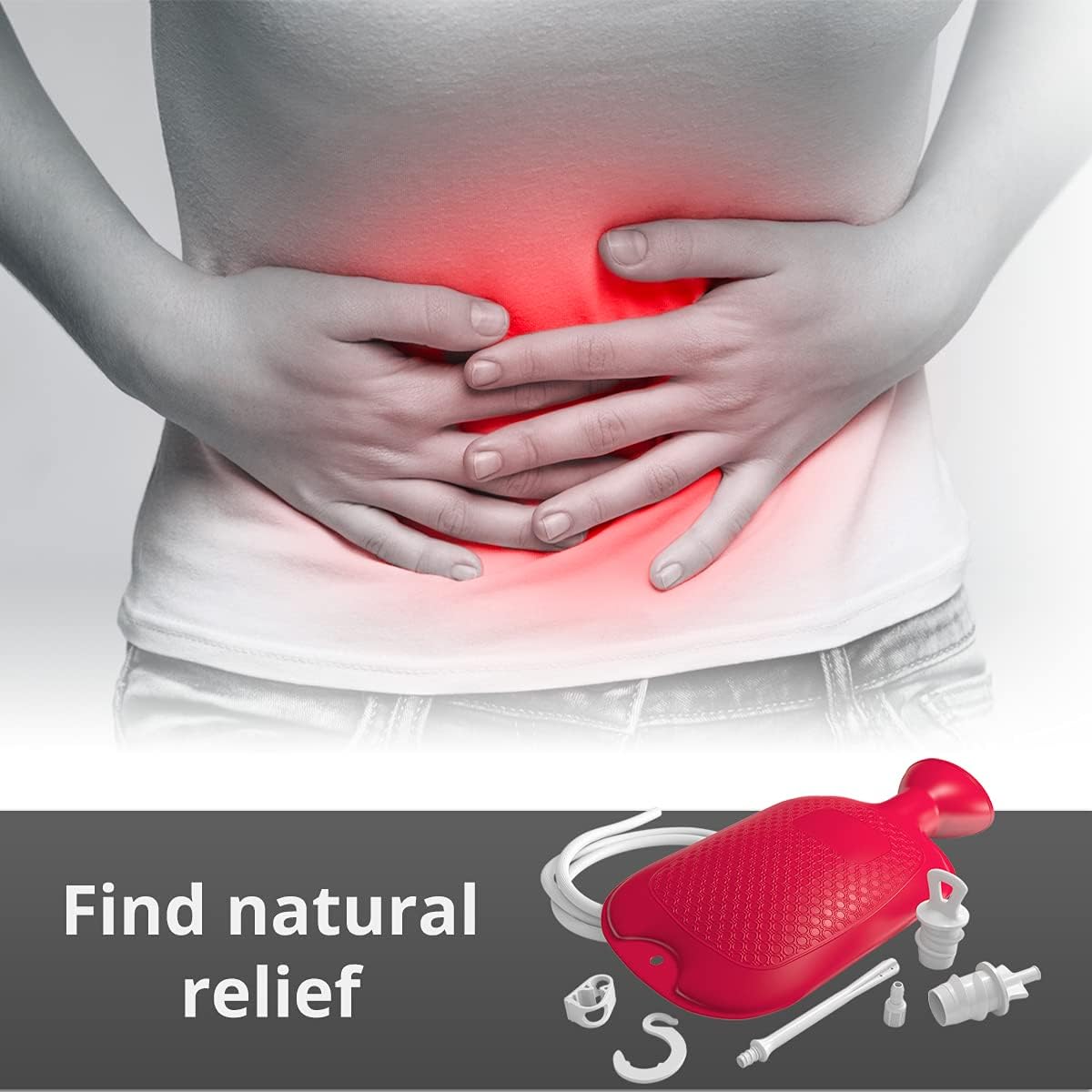 Flents Kit de combinación Douche and Enema para hombres y mujeres gran capacidad sistema de limpieza multiusos fabricado con material cómodo rojo - Imagen 5