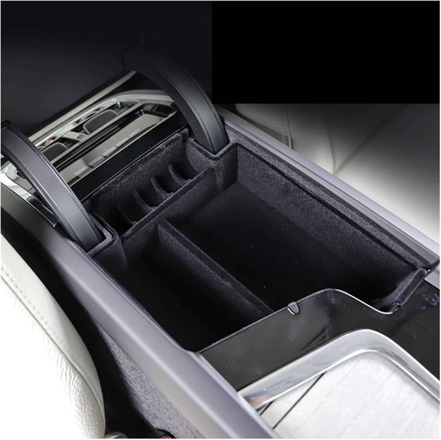 Bandeja de almacenamiento para reposabrazos de automóvil, bandeja para consola central de accesorios de automóvil (color Xc40 Flocado)