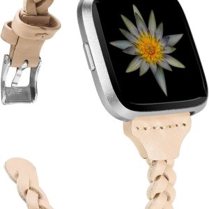 TOYOUTHS Correas de cuero compatibles con Fitbit VersaVersa 2Versa Lite y edición especial para mujeres y hombres, correa trenzada de repuesto para TOYOUTHS Correas de cuero compatibles con Fitbit VersaVersa 2Versa Lite y edición especial para mujeres y hombres, correa trenzada de repuesto para