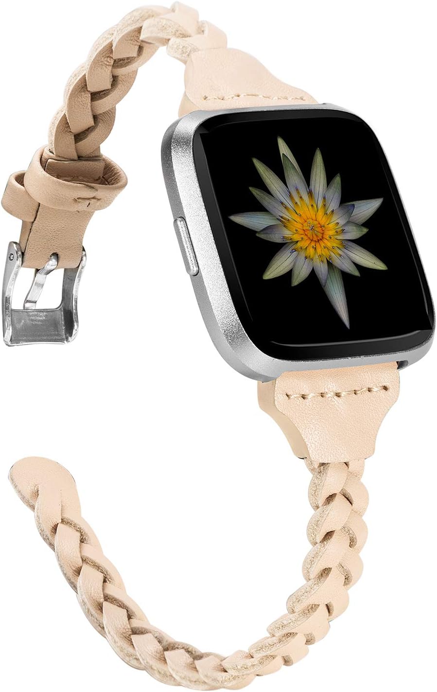 TOYOUTHS Correas de cuero compatibles con Fitbit VersaVersa 2Versa Lite y edición especial para mujeres y hombres, correa trenzada de repuesto para