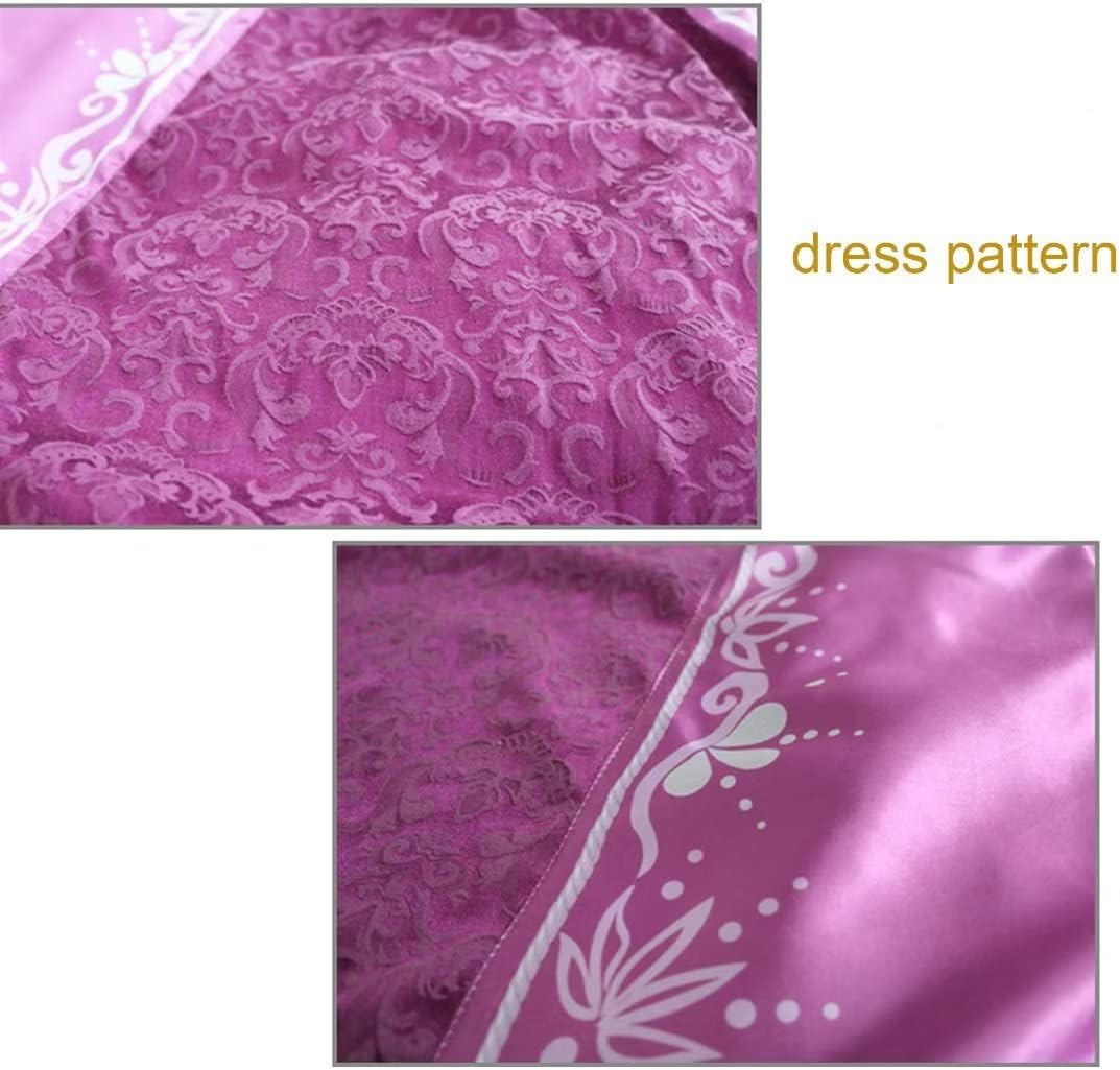 Hotcostyle Vestido morado enredado Rapunzel Cosplay disfraz princesa Lepe vestido mágico púrpura